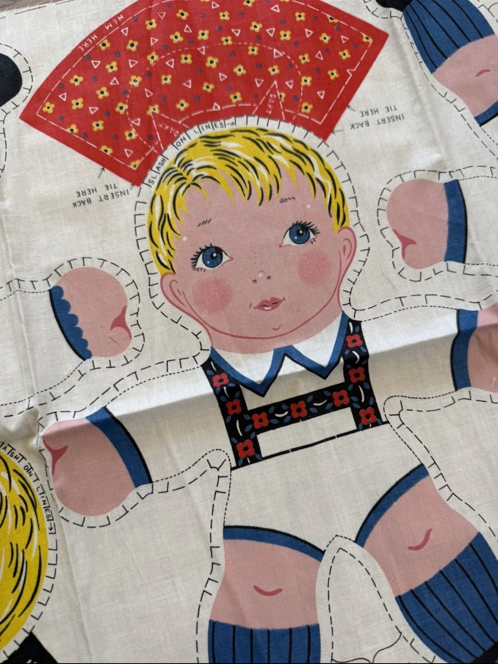 Vintage Hansel & Gretel Cut & Sew Pillow Doll Cotton Fabric Panel Handmade - Picture 4 of 6